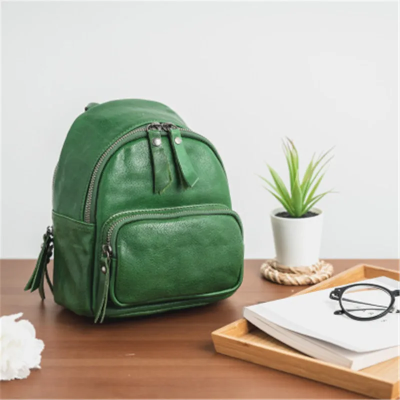 small green backpack