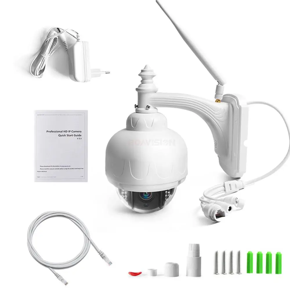 BOAVISION Беспроводная IP скоростная купольная камера Wifi HD 1080P 2MP PTZ уличная безопасность CCTV 2,7-13,5 мм Автофокус 5X зум SD карта ONVIF
