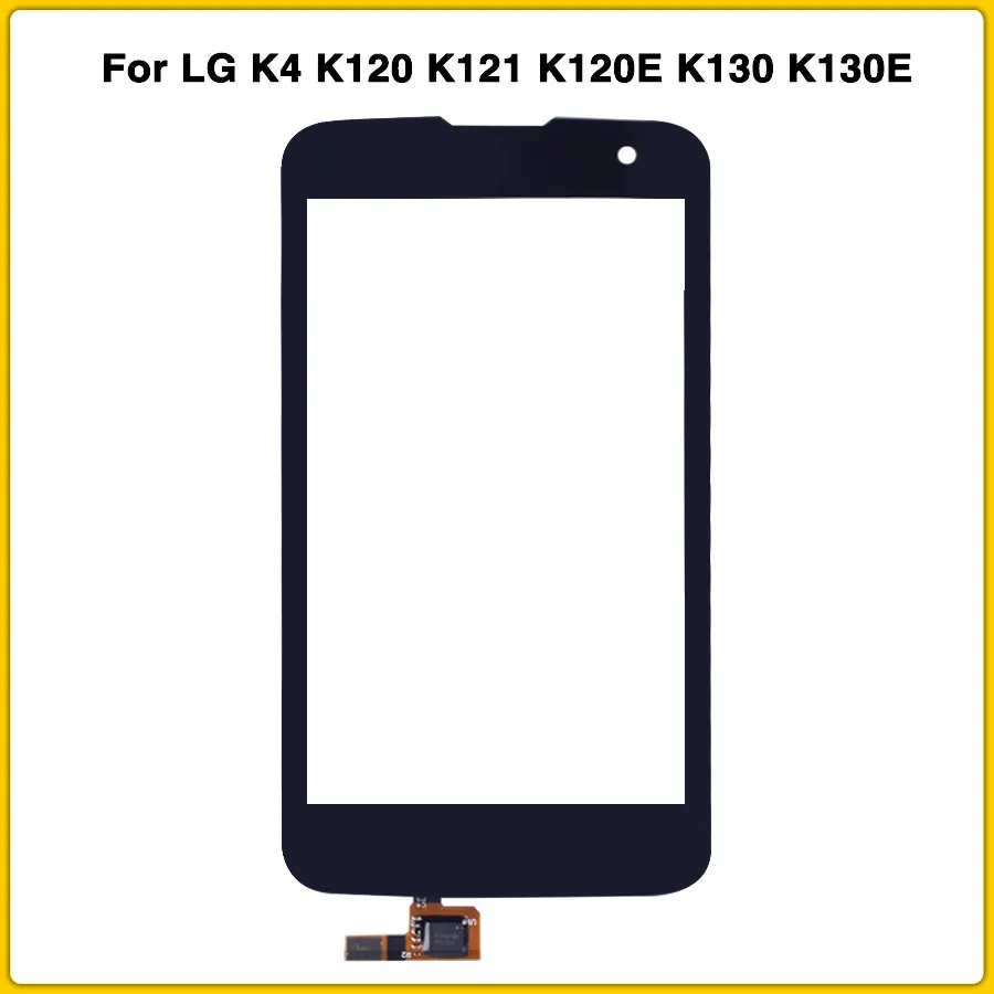 Высокое качество 4,5 ''для LG K4 LTE K4 4G K120 K120E K130E дигитайзер внешнее стекло сенсорный экран Сенсорная панель объектива Черный