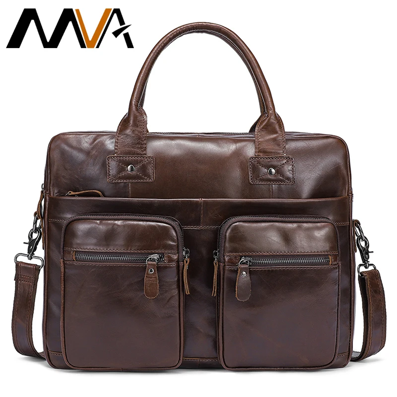 

Mva Business Men's Briefcases Computer Bags Messenger Men's Shoulder Bags Genuine Leather Document Bags For Men Laptop Handbags