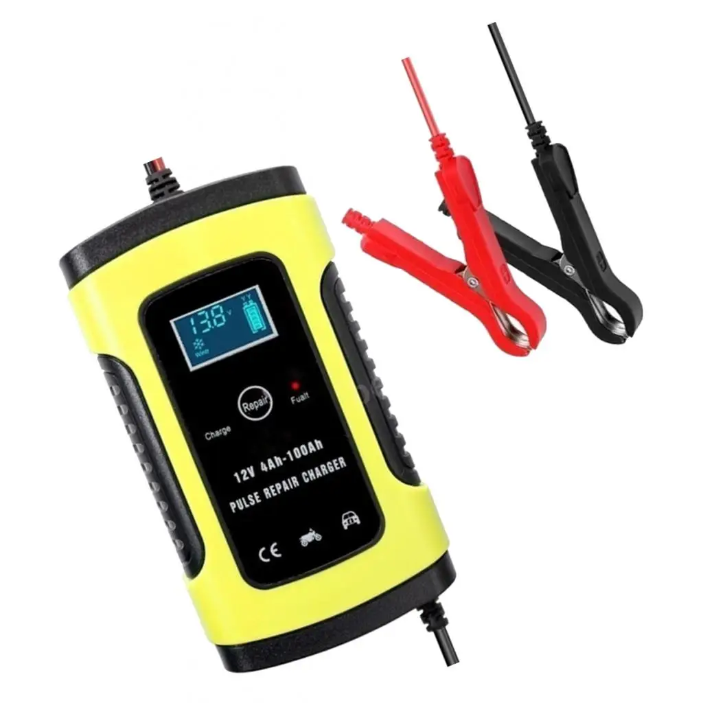12V 6A Full Automatic Car Truck Motorcycle Battery Charger Intelligent Fast 