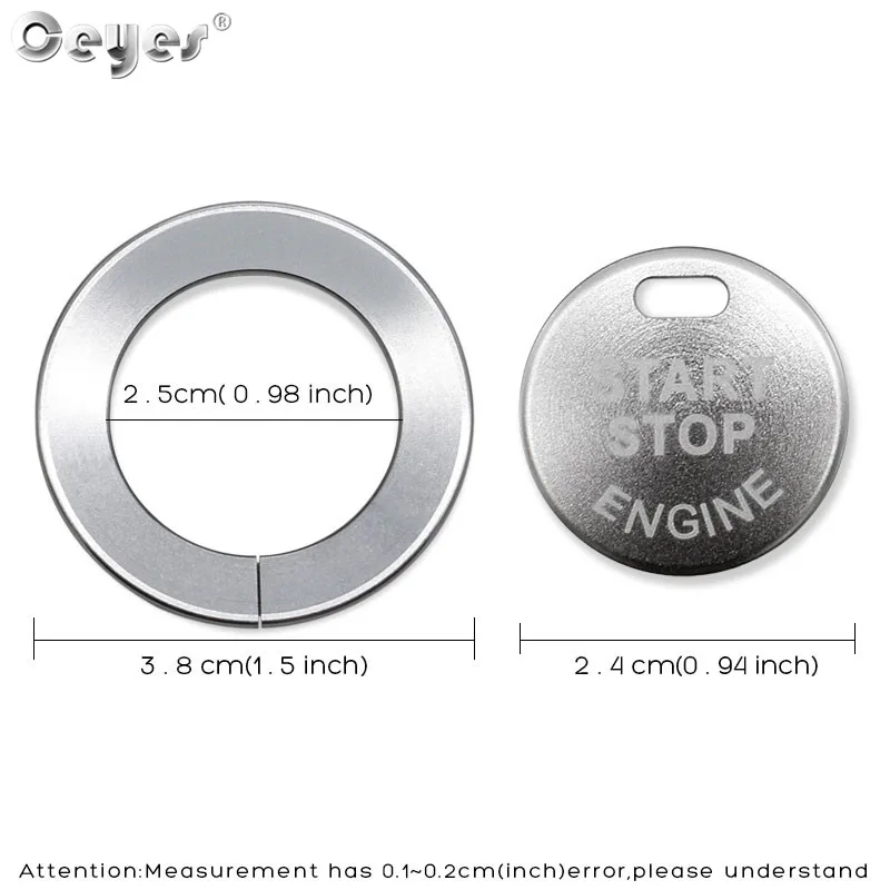 Car Stickers for Nissan Qashqai Juke X-Trail T32 Tiida Rogue Auto Start Stop Engine Button Ring Covers With Hole Car Styling car engine start button cover car engine start button sticker car engine start button car styling stickers car button repair stickers car rear window sticker