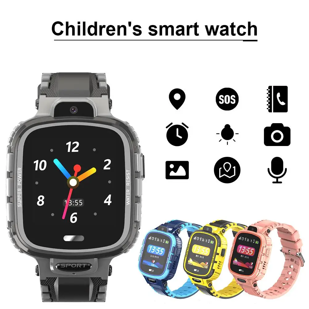  Kinder Smart Uhr Video Anruf Notruf GPS Positionierung IP67 Wasserdichte Intelligente Uhr Kann Mach
