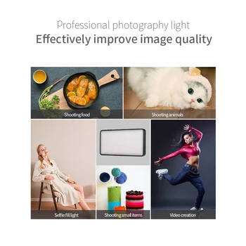 

Andoer MFL-06 Mini LED Video Light Camera Photography Lamp 3000-6500K Dimmable 180pcs LEDs Built-in Rechargeable Li-ion Battery