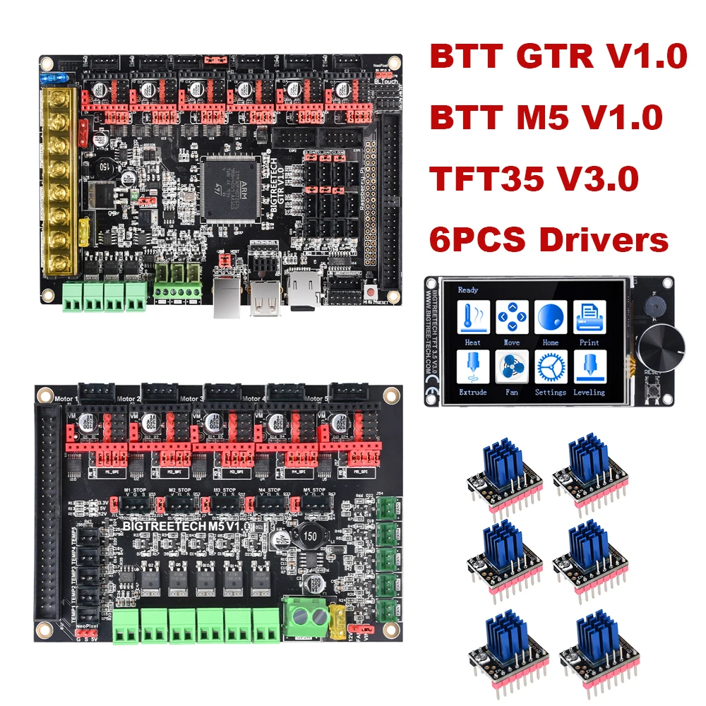 Плата управления BIGTREETECH GTR V1.0 + M5 TFT35 V3.0 TMC2208 TMC2209 драйвер VS SKR V1.4 V1.3 GEN L для Ender3