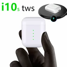 Модернизированные беспроводные Bluetooth наушники, стерео наушники, Спортивная гарнитура, вкладыши с зарядным устройством для всех смартфонов i10 TWS 5,0