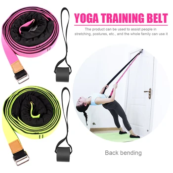 

Fitness Resistance Band Pilates Yoga Leg Stretcher Pull Rope w/Door Anchor