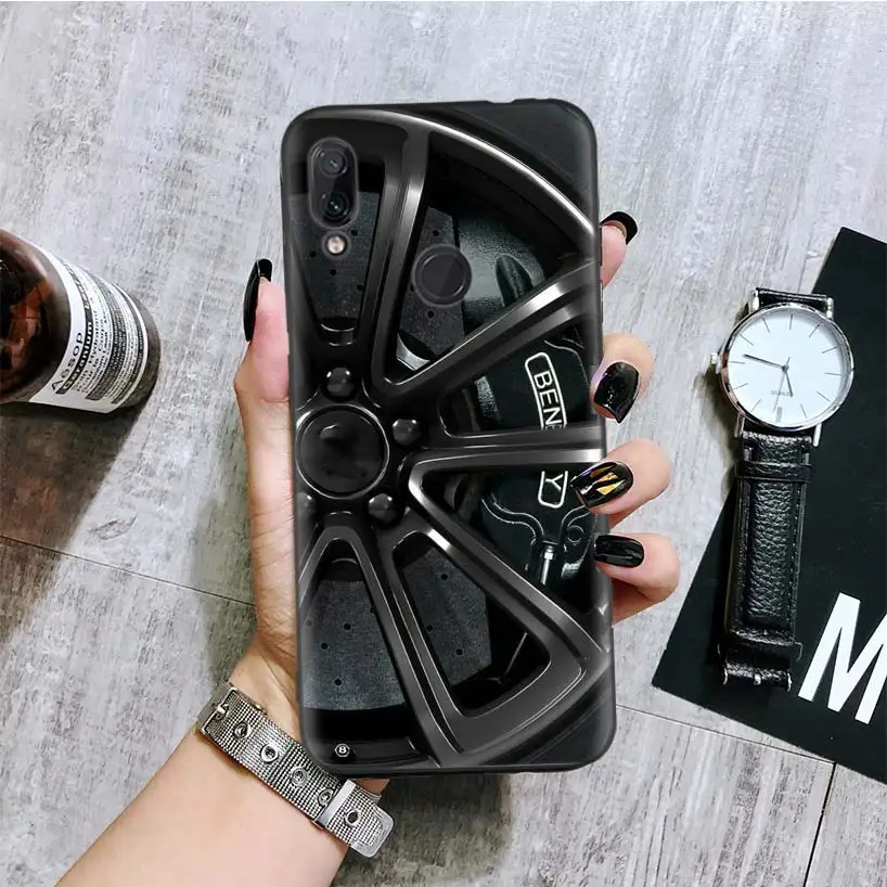 Спортивные автомобильные колеса черная крышка чехол для телефона для Xiaomi Redmi Note фотоаппаратов моментальной печати 8 7 7S 7A 6 S2 GO K20 Pro 6A mi 6X 5X A1 CC 9 8 Coque - Цвет: BA201-5