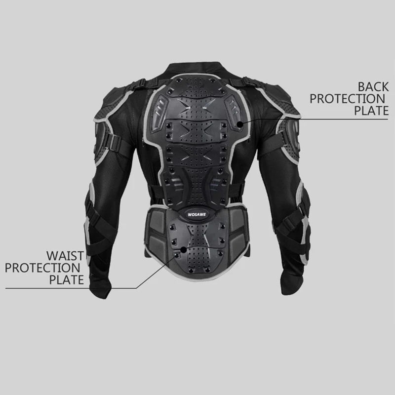 WOSAWE Motorcycle Armor adult Protective Gear GHOST RACING Riding Armor Protector Snowboard Ski Skate Motocross chest back motorcycle armor motorcycle body armor body protector
