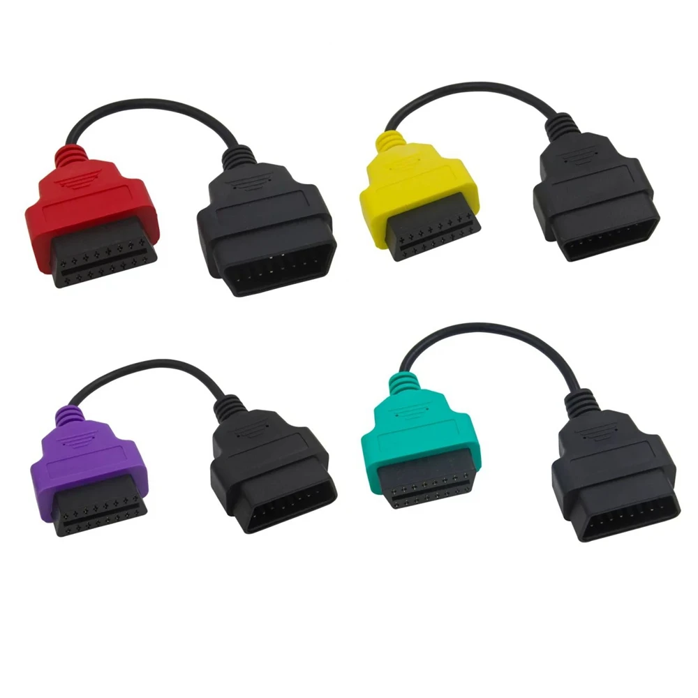 Высокое качество 6/4/3 шт./лот для Фиат ECU OBD2 разъем Диагностический кабель для FIAT ECU сканирования MultiECUScan кабель для Fiat - Цвет: 4PCS