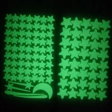 103 шт 3D звезды светится в темноте светящиеся на стену наклейки для детской комнаты гостиная настенная наклейка для комнаты постер для домашнего декора# T2
