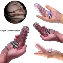 1 Pcs finger Vibrator Medical silicone Finger Stall Sex Finger Sleeve Women Masturbation Vibration Massager Sexs toy M0919