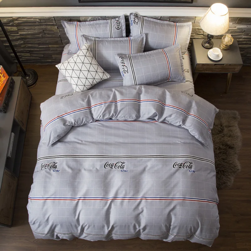 Leopard Printed 100% Polyester Bedding Sets Soft Quilt Cover Pillowcases Flat Sheets Breathable Soft Bedding Sets Home Textile