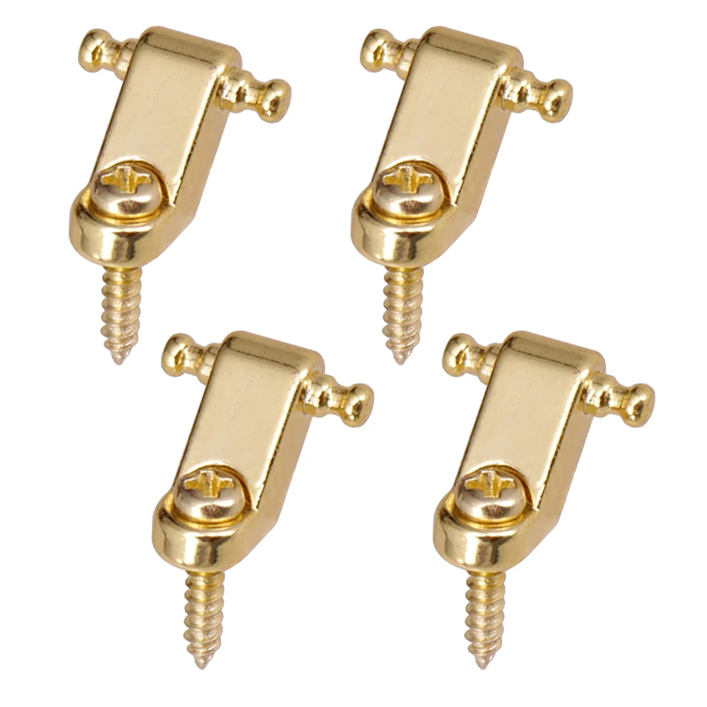 4x String Tree Retainer Assembly Trees Guide FElectric Guitar Parts, Golden