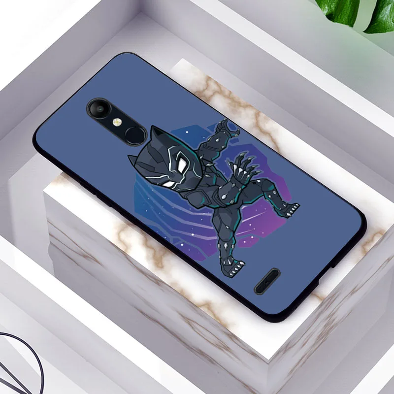 Черный чехол ТПУ для LG K11 K12 чехол мягкий мультфильм милый чехол Спайдермен для LG K40 K11Plus X4 K10 чехол оболочка - Цвет: TPUBLK586