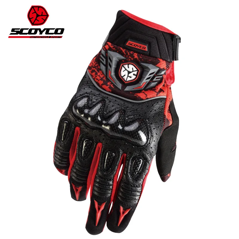 

[] Scoyco Motorbike Gloves Men And Women Summer Race Car Locomotive Riding Sheepskin Gloves Shatter-resistant Ride