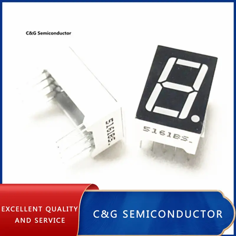 20PCS LD-5161BS 1 Digit 0.56" RED 7 SEGMENT LED DISPLAY COMMON ANODE CATHODE GREEN image 1