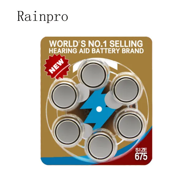 선명한 청력을 위한 A675 보청기 배터리