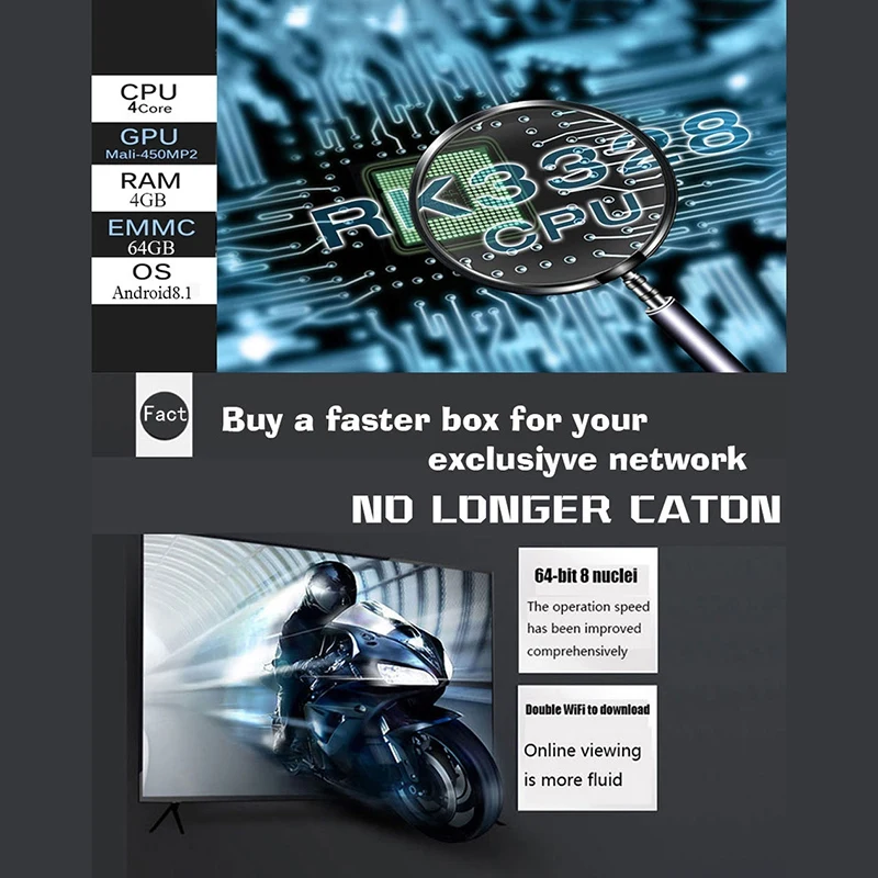 AAAE Top-H96 Max Plus+ Android 9,0 Tv Box 4G Ram 64G Rom Rk3328 четырехъядерный 64 бит 2,4/5G Wifi Lan Смарт медиаплеер H.265 Dlna Se