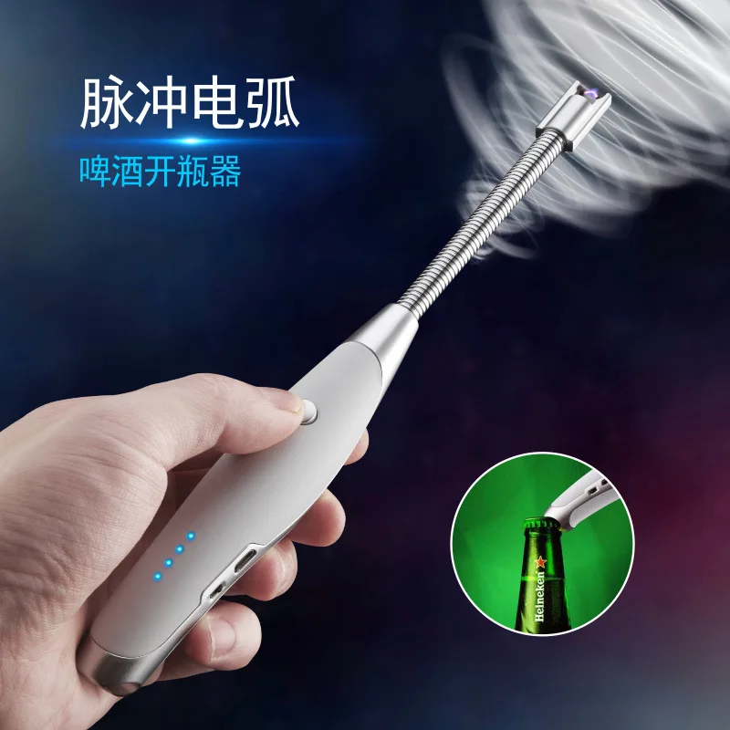 

Creative Bionic USB Rechargeable Electric Arc Lighter Cool Metal Windproof Bottle Opener Ignition Gun Cigarette Lighter