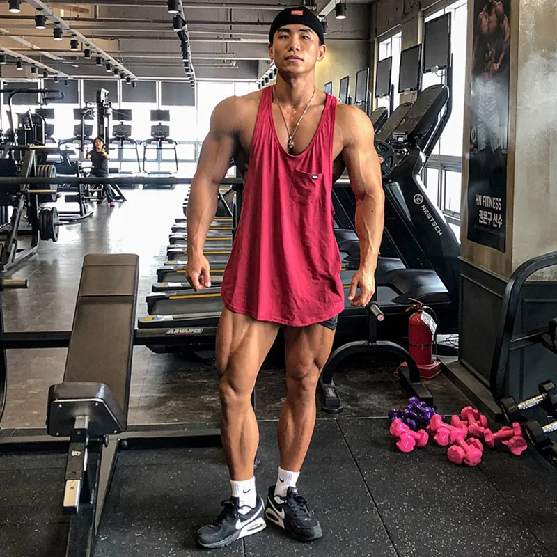 

2021 New Fitness Mens Tank Tops Breathable Bodybuilding Stringer Tanktop Summer Brand Clothing Muscle Singlets Sleeveless Vest