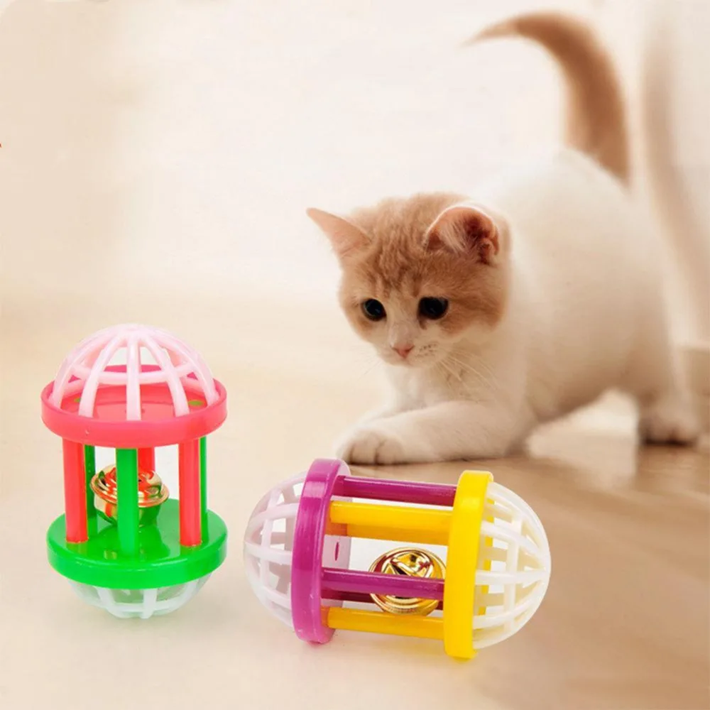 Пластиковая игрушка котенок с гантелями Jingle милый питомец собака кошка обучающая звуковая игрушка маленький питомец Когтеточка