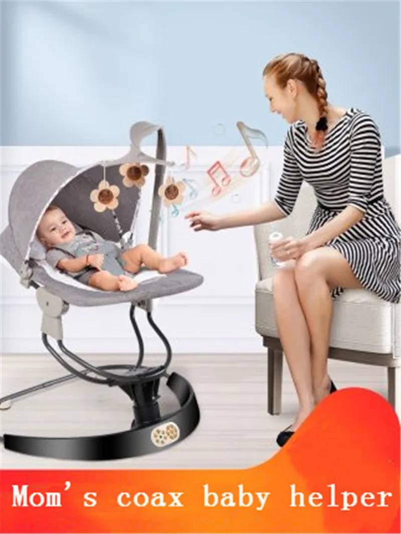 Electric Rocking Chair Recliner Cradle Bed Newborn Shaker Coax Baby Artifact With Baby Sleep Comforter Bouncers Jumpers Swings Aliexpress