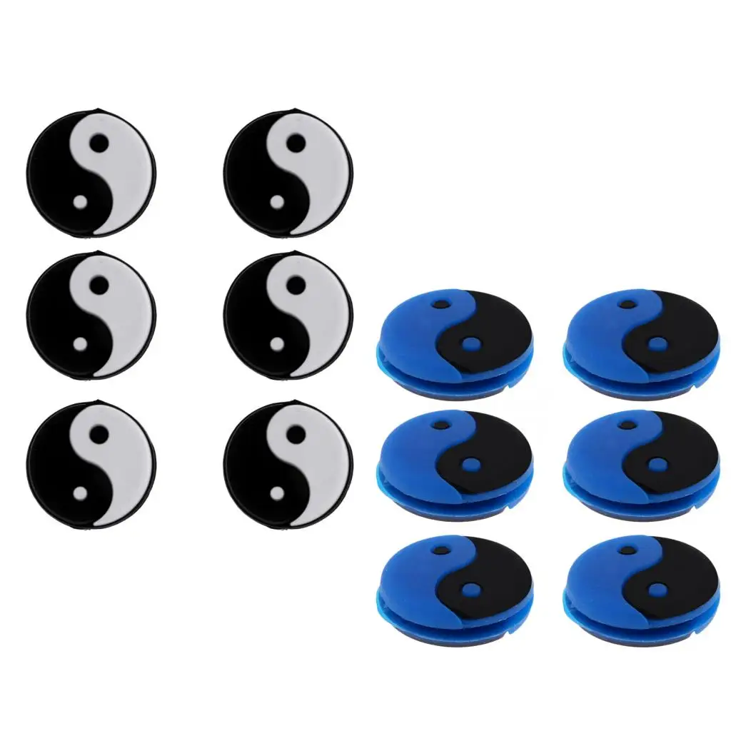 12 Pieces Yin Yang Tennis Racquet Vibration Dampener / Shock Absorber