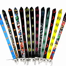 Горячая Распродажа 1 шт Высокое качество Мультфильм Крутой Супермен Бэтмен лента-держатель для бейджей мобильный телефон ремень ключевой ремень