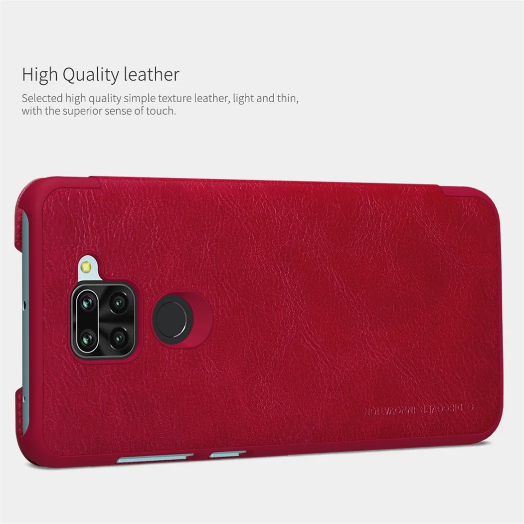 For Xiaomi Redmi Note 9 Redmi 10X 4G Flip Case Nillkin Leather Wallet Smart Sleep Wake Up Flip Cover For Redmi Note 9 Phone Bags For Xiaomi Redmi Note 9 Redmi 10X 4G Flip Case Nillkin Leather Wallet Smart Sleep Wake Up Flip Cover For Redmi Note 9 Phone Bags
