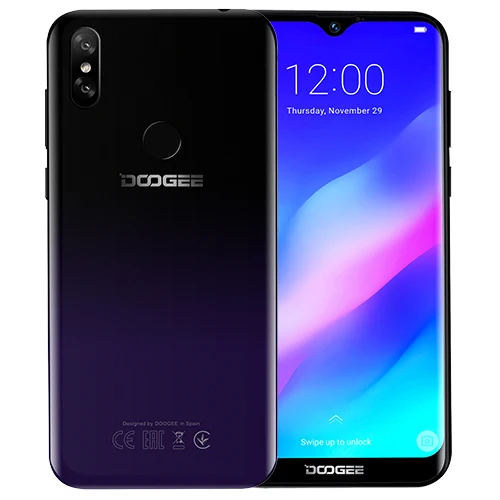 DOOGEE Y8 Plus MTK6761, 3 ГБ ОЗУ, 32 Гб ПЗУ, 4000 мА/ч, Android 9,0, FDD LTE, 6,21 дюймов, 19:9, экран капли воды, смартфон, две sim-карты, 13,0 МП - Цвет: Purple