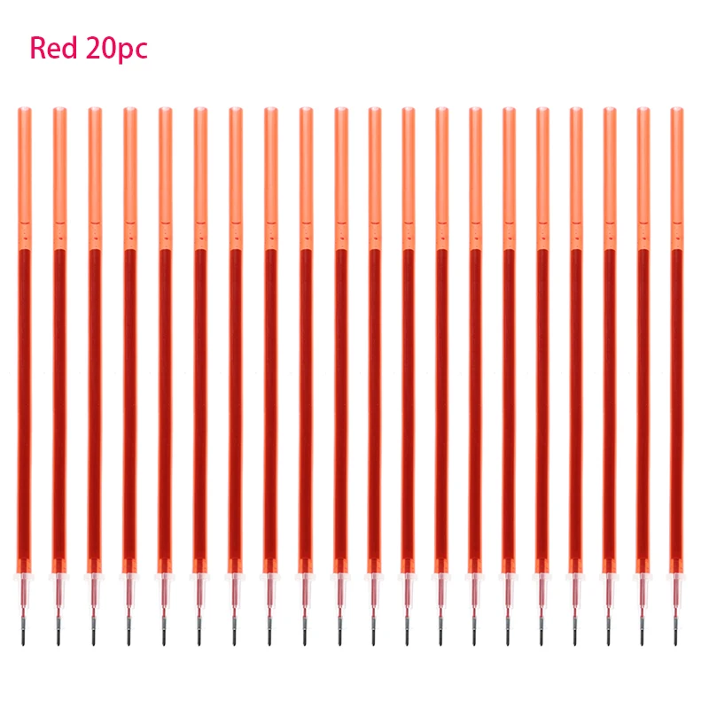 10 стирающиеся ручки высокой температуры легко исчезают синий/черный/чернильный синий волшебная ручка офисный стержень со стираемыми чернилами ластик для письма - Цвет: red 20pc