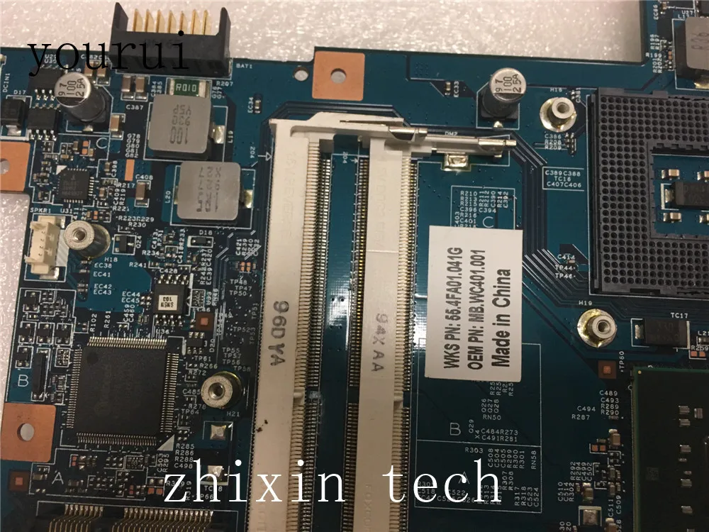 Yourui для шлюза ID57H ID58 Материнская плата ноутбука 48.4FA01.01M MB. WC401.001 DDR3 тест нормально