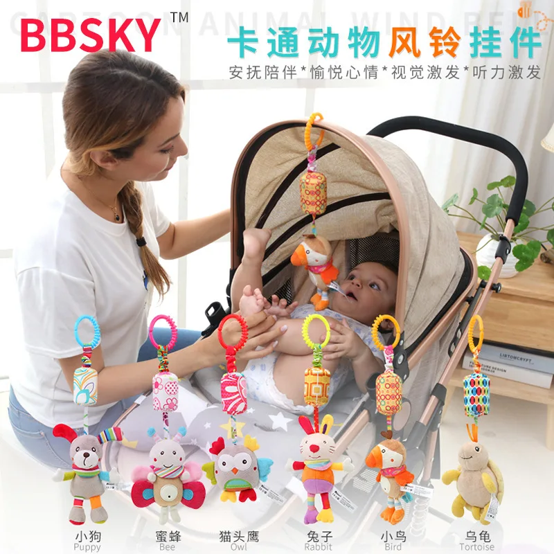 Baby Wind Chime Детская Подвеска для коляски кролик пчелы птица сова собака украшения автомобиля подвесная кровать детские игрушки с