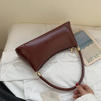 

Solid Color PU Leather Handbags For Women Shoulder Bag Female Small Elegant Totes Lady Handbag Luxury Hand Bag Bolsa Feminina