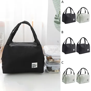 

For Women Kids Men Insulated Canvas Box Tote Bag Thermal Cooler Food Lunch Bags Portable cooler bag Oxford cloth lunch bag