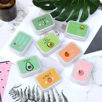 

Cartoon Contact Lens Case with Mirror Cute Fruit Contact Lens Box Women Girls Travel Soaking Contact Lenses Kit Container Case