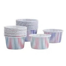 100 шт Радужная обертка для кексов бумажная форма для выпечки кексов чехол с вкладышем декор для дня рождения