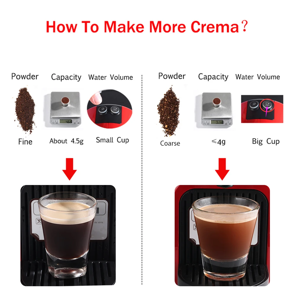 iCafilas Coffee Capsule For Nespresso Inissia Machine à capsules Krups Stainless and Tamper Wholesale