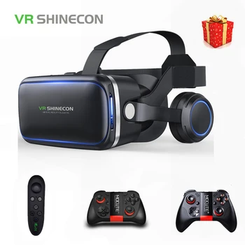 

Shinecon 6.0 Virtual Reality 3D Glasses VR Headset Version Goggles Cardboard Movie VR Helmet Box For Smart Phone Video game