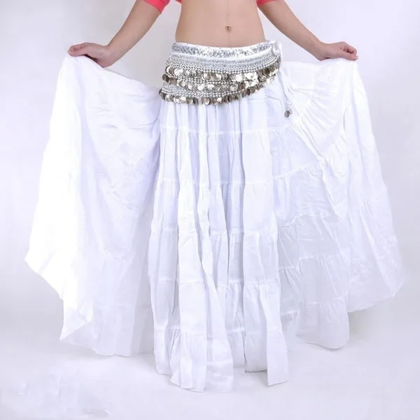 

FEECOLOR Women Bohemia Tribal Belly Dance Gypsy Full Circle Swing Bellydance Skirt Clothing(only skirt,without Belt)