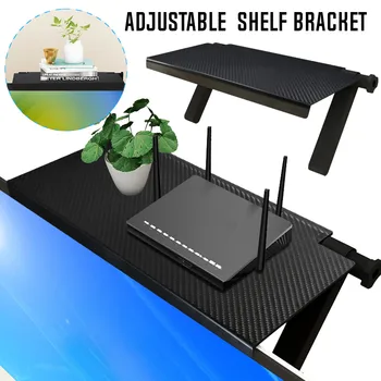 

Adjustable Screen Shelf Barcket Display Shelf Computer Monitor Riser Desktop Stand TV Rack Storage Desk