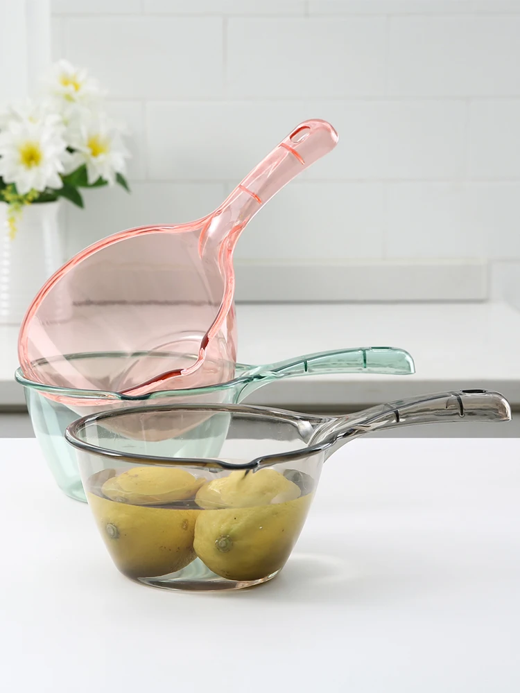 Unbreakable kitchen water scoop household long handle plastic large creative deepening thick water scoop