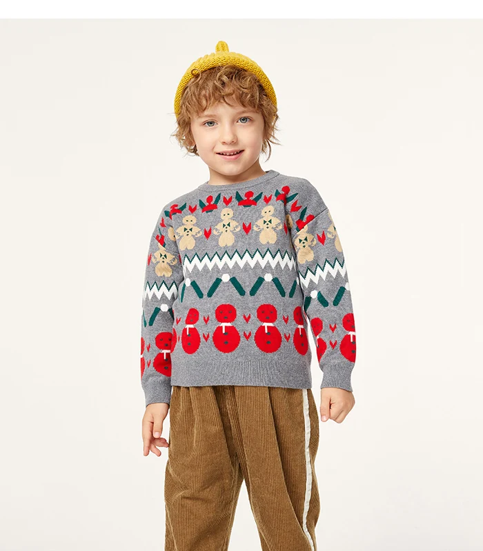 Balabala/детская одежда свитер для девочек осень г. Детский свитер джемпер для мальчиков мягкий хлопок