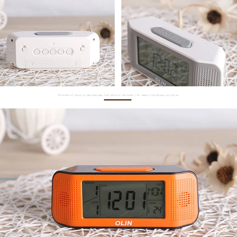 Новый Mute Walk lcd цифровой будильник звук сенсорное управление функция повтора