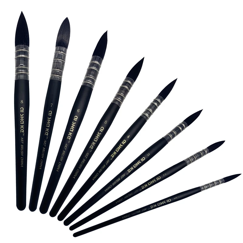 1pc Mopp Aquarell Pinsel Künstler Nylon Runde Malerei Pinsel für Acryl Wasser Farbe Gouache Ölgemälde Kunst Liefert – Detail 1