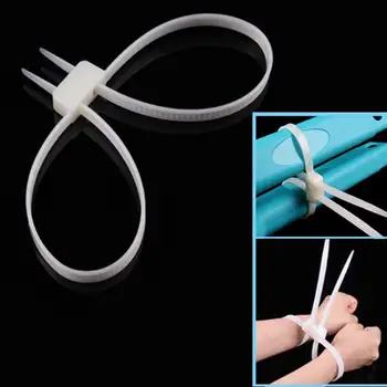 

High Quality 27.5 Inch Double Cable Tie Strap Two Loop Disposable Handcuff Double Flex Zip Tie 10 Piece
