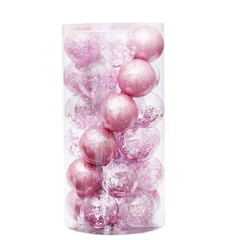 

30pcs Shopping Mall DIY Clear Gift 6cm Christmas Ball Ornament Shatterproof Home Bauble Tree Hanging Party Decoration Stuffed