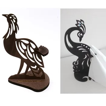 

Napkin holder Peacock Bird of Happiness vector design drawing files for CNC laser cutting files