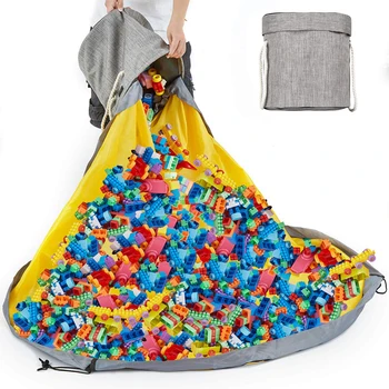 

Solid Toys Storage Bags Household Shoes Clothes Container Kids Building Blocks Blanket Oxford Cloth Portable Organizer Bag